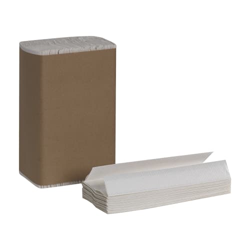 Pacific Blue Basic C-Fold Recycled Paper Towel, White, 240 Towels Per Pack